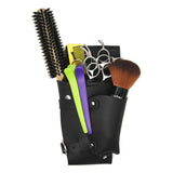 Maxbell PU Leather Hair Scissors Combs Holster Hairdressing Bag Pouch Holder with Waist Shoulder Belt - Black