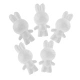 Maxbell 5 Pieces 14cm Rabbit Shaped Modelling Polystyrene Styrofoam Ornaments DIY Crafts