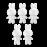 Maxbell 5 Pieces 14cm Rabbit Shaped Modelling Polystyrene Styrofoam Ornaments DIY Crafts