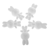 Maxbell 5 Pieces 14cm Rabbit Shaped Modelling Polystyrene Styrofoam Ornaments DIY Crafts