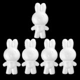 Maxbell 5 Pieces 14cm Rabbit Shaped Modelling Polystyrene Styrofoam Ornaments DIY Crafts