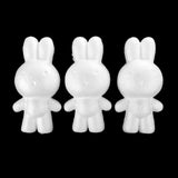 Maxbell 5 Pieces 14cm Rabbit Shaped Modelling Polystyrene Styrofoam Ornaments DIY Crafts