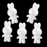 Maxbell 5 Pieces 14cm Rabbit Shaped Modelling Polystyrene Styrofoam Ornaments DIY Crafts