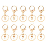 Maxbell 10 Pieces Metal Hook Swivel Snap Lobster Clasps Clips Findings Keychain Keyring DIY Gold