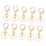 Maxbell 10 Pieces Metal Hook Swivel Snap Lobster Clasps Clips Findings Keychain Keyring DIY Gold