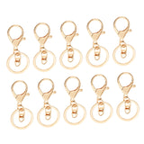 Maxbell 10 Pieces Metal Hook Swivel Snap Lobster Clasps Clips Findings Keychain Keyring DIY Gold