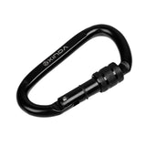 Maxbell 30KN D Ring Strong Heavy Duty Carbon Steel Screw Locking Carabiner 16mm Gate Opening Outdoor Rock Climbing