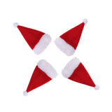 Maxbell Pack of 4pcs Festive Christmas Bottle Top Santa Hat Covers Household Tableware Bags Home Decorations