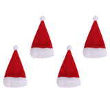 Maxbell Pack of 4pcs Festive Christmas Bottle Top Santa Hat Covers Household Tableware Bags Home Decorations
