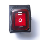 Maxbell 6 Pin On-Off-On Car Boat Lighted Rocker Toggle Switch Waterproof Red