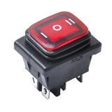 Maxbell 6 Pin On-Off-On Car Boat Lighted Rocker Toggle Switch Waterproof Red