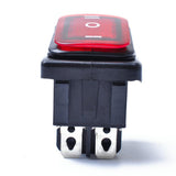 Maxbell 6 Pin On-Off-On Car Boat Lighted Rocker Toggle Switch Waterproof Red