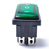 Maxbell 6 Pin On-Off-On Car Boat Lighted Rocker Toggle Switch Waterproof Green