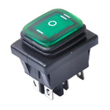 Maxbell 6 Pin On-Off-On Car Boat Lighted Rocker Toggle Switch Waterproof Green