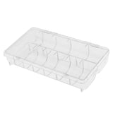 Maxbell Clear Acrylic Plastic Beads Nail Tips Case Rhinestone Jewellery Container Empty Compartments False Fake Nail Storage Box