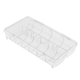 Maxbell Clear Acrylic Plastic Beads Nail Tips Case Rhinestone Jewellery Container Empty Compartments False Fake Nail Storage Box