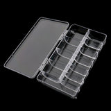 Maxbell Clear Acrylic Plastic Beads Nail Tips Case Rhinestone Jewellery Container Empty Compartments False Fake Nail Storage Box