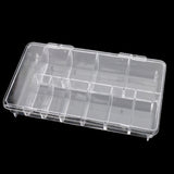 Maxbell Clear Acrylic Plastic Beads Nail Tips Case Rhinestone Jewellery Container Empty Compartments False Fake Nail Storage Box