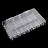 Maxbell Clear Acrylic Plastic Beads Nail Tips Case Rhinestone Jewellery Container Empty Compartments False Fake Nail Storage Box