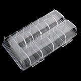 Maxbell Clear Acrylic Plastic Beads Nail Tips Case Rhinestone Jewellery Container Empty Compartments False Fake Nail Storage Box