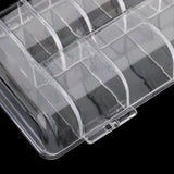 Maxbell Clear Acrylic Plastic Beads Nail Tips Case Rhinestone Jewellery Container Empty Compartments False Fake Nail Storage Box