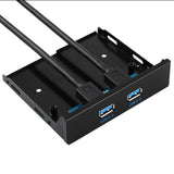 Maxbell USB3.0 2-Port 3.5 Inch Metal Front Panel USB Hub for Desktop 20Pin Connector