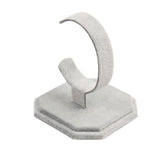 Maxbell Grey Velvet Display Rack Holder Stand Fashion Show For Wrist Watch Bracelet