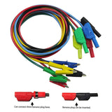 Maxbell 1 Set of Silicone Banana Plug to Crocodile Alligator Clip Test Probe Lead Wire