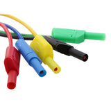 Maxbell 1 Set of Silicone Banana Plug to Crocodile Alligator Clip Test Probe Lead Wire