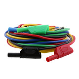 Maxbell 1 Set of Silicone Banana Plug to Crocodile Alligator Clip Test Probe Lead Wire