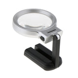 Maxbell 3X LED Lighted Foldable Magnifier With LED Llights For Reading Watch Repair