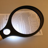 Maxbell Racket Type Handheld LED Light Magnifier Magnifying Glass Lens Jewelry Loupe