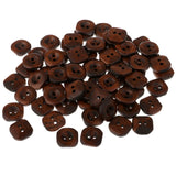 Maxbell 100 Piece Vintage 2 Holes Square Wooden Buttons for Sewing on Clothing Decoration 13mm