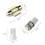 Maxbell 11pcs White LED Lights Interior for T10 and 31mm Car Map Dome License Plate