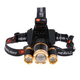 Maxbell New 1800 Lumen 3x T6 LED 4 Modes Headlamp Night Fishing Hunting Running Cycling Camping Hiking Travel Outdoor Headlight Torch Work Light