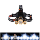 Maxbell New 1800 Lumen 3x T6 LED 4 Modes Headlamp Night Fishing Hunting Running Cycling Camping Hiking Travel Outdoor Headlight Torch Work Light