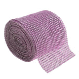 Maxbell 4"x10yard 24 Row Pink Acrylic Bling Rhinestone Diamond Ribbon Roll Mesh Wrap for Craft Supplies