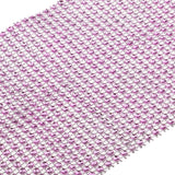 Maxbell 4"x10yard 24 Row Pink Acrylic Bling Rhinestone Diamond Ribbon Roll Mesh Wrap for Craft Supplies