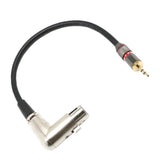 Maxbell Audio 1ft Cable 1/8" TRS Stereo to XLR Female - 3.5mm (Mini) to XLR-F Cable Cord for iPhone, iPod, Computer, Video Camera and more - Single