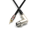 Maxbell Audio 1ft Cable 1/8" TRS Stereo to XLR Female - 3.5mm (Mini) to XLR-F Cable Cord for iPhone, iPod, Computer, Video Camera and more - Single