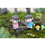 Maxbell 2 Pairs Micro Landscape Mini Resin Bonsai Fairy DIY Garden Decor Lovers