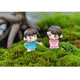 Maxbell 2 Pairs Micro Landscape Mini Resin Bonsai Fairy DIY Garden Decor Lovers