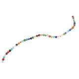 Maxbell Mix Color Millefiori Lampwork Glass Round Beads Loose Spacer Beads for Jewelry Making Crafts 8mm