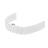 Maxbell White 18mm Ceramic Link Wrist Watch Band Bracelet Strap Replacement