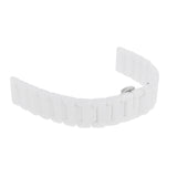 Maxbell White 18mm Ceramic Link Wrist Watch Band Bracelet Strap Replacement