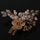 Maxbell Wedding Pageant Bridal Bride Rhinestone Crystal Floral Hair Comb Art Decor