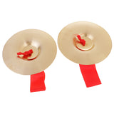 Maxbell 1 Pair Hand Cymbal Hand Percussion Instruments  Chinese Gong Performance Practice Parts 5.9inch