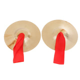 Maxbell 1 Pair Hand Cymbal Hand Percussion Instruments  Chinese Gong Performance Practice Parts 5.9inch