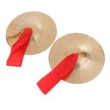 Maxbell 1 Pair Hand Cymbal Hand Percussion Instruments  Chinese Gong Performance Practice Parts 5.9inch