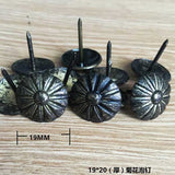 Maxbell Pack of 100PCS Durable Daisy Upholstery Tacks Nails Sofa Shoe Door Furniture Decor Copper Stud Pins 19*20MM